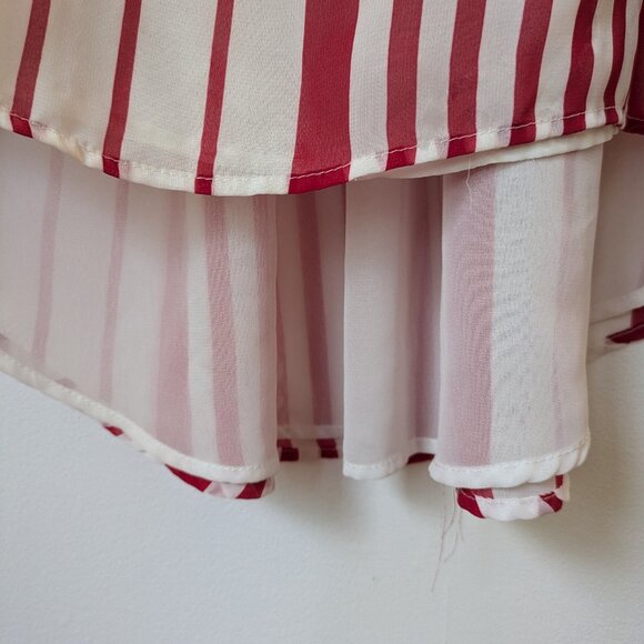 Red White Stripped Top by Canadian Designer Bodybag by Jude in Small S 4 - Picture 5 of 5